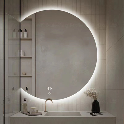 Half Moon Frameless Backlit Bathroom Mirror Smart Led Light Wall
